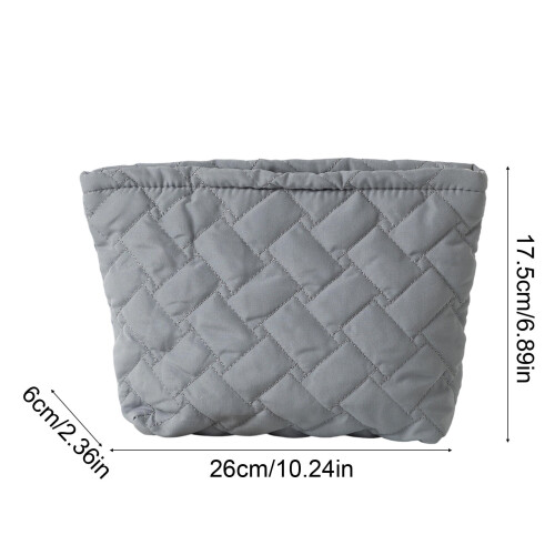 Quilted Puffy Cosmetic Bag Cotton 1 Pack 2
