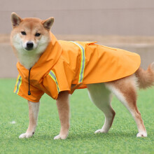 Dog Raincoat Hooded Waterproof Lightweight Reflective S
