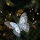 Glitter Butterfly Christmas Ornaments 3 pcs Silver 4