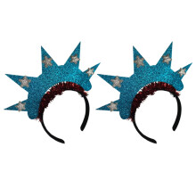 Statue of Liberty Headband Sky-Blue 2 pcs 9.4 x 9.4 in