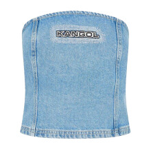 (16 UK, Blue) Kangol Womens/Ladies Denim Bandeau Tube Top