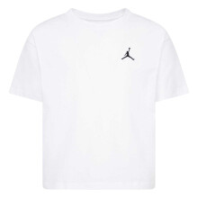 (9-10 Years, White/Black) Nike Girls Logo Crop T-Shirt