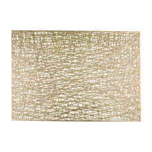 Gold Vinyl Placemats 45x30cm Wipeable Washable Metallic