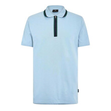 (M, Blue) Paul Smith Mens Zipped Tailored Short-Sleeved Polo Shirt