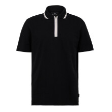 (XL, Black) Paul Smith Mens Zipped Tailored Short-Sleeved Polo Shirt
