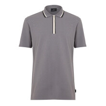 (XL, Grey) Paul Smith Mens Zipped Tailored Short-Sleeved Polo Shirt