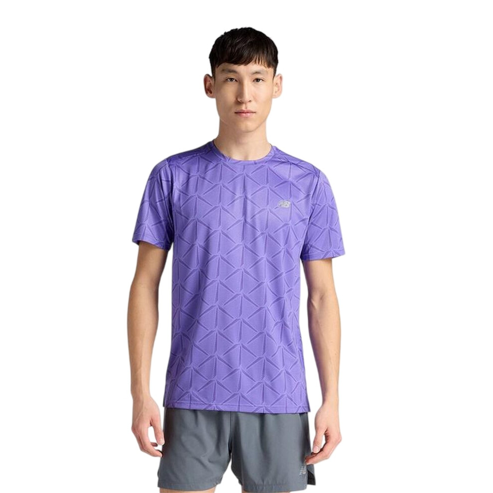 New Balance (S, Electric Purple) Mens Performance Gym T-Shirt