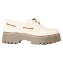(3.5 UK, Natural) Timberland Womens/Ladies Stone Street Nubuck Platform Boat Shoes