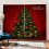 Christmas Curtains Polyester Red Snowflake Design 2 Panels 4