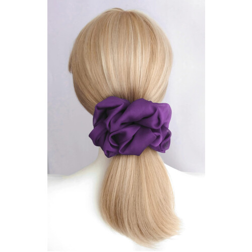 Soft Chiffon Scrunchies 38 Colors Large Ponytail Holders 1