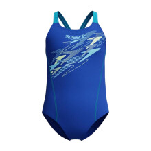 (7-8 Years, Deep Blue) Speedo Girls Medley Medalist One Piece Swimsuit