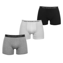 (XXL, Black/White/Grey) Ralph Lauren Mens Boxer Shorts (Pack of 3)