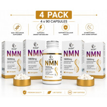 NMN + Resveratrol 18000mg 90 Capsules Supplement 4Pack