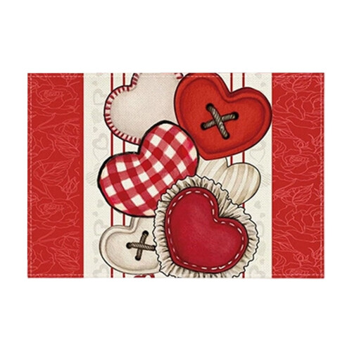 Valentine's Day Placemats Romantic Theme 4-Pack 1