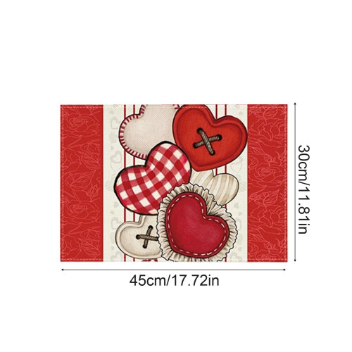 Valentine's Day Placemats Romantic Theme 4-Pack 2