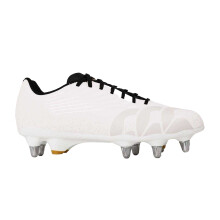 (10.5 UK, White) Canterbury Mens Stampede Groundbreak Team Patterned Leather Soft Ground Rugby Boots