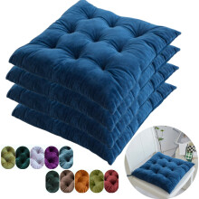 Chair Cushions Set Dark Blue 4 Pack 15.7 x 15.7 Inches