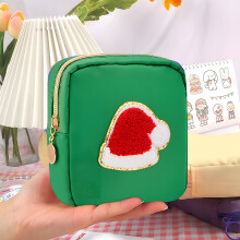 Preppy Patch Makeup Bag Waterproof Nylon Travel Toiletry