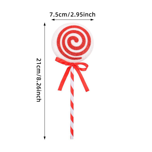 Christmas Candy Tree Ornaments Red Lollipop Peppermint 12 2
