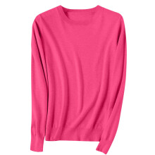 Women's Cotton Sweater Long-Sleeve Crewneck Solid Pullover