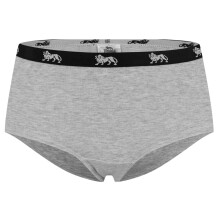 (14 UK, Grey Marl Marl) Lonsdale Womens/Ladies Logo Cotton Briefs