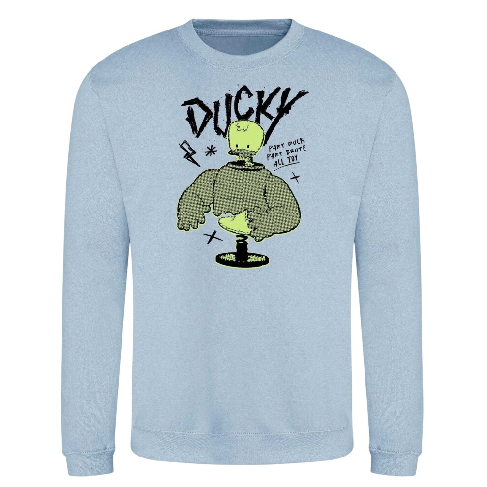 Disney (L, Blue) Unisex Adult Duck Sweatshirt