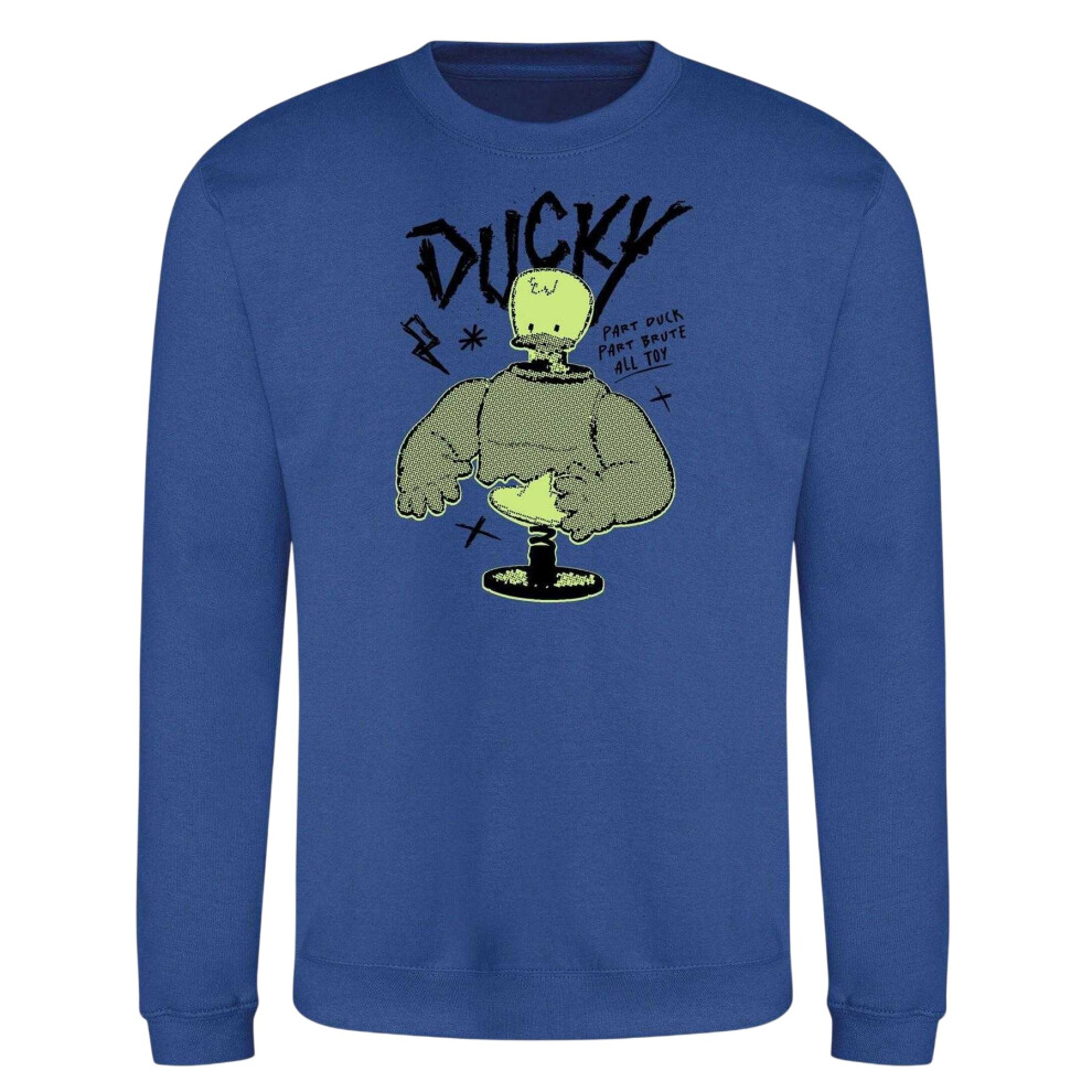 Disney (L, Dark Blue) Unisex Adult Duck Sweatshirt