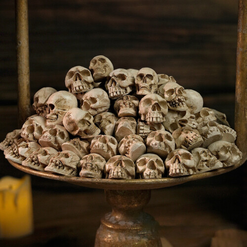 Mini Skull Figurine Resin Skeleton Head 20 Pcs