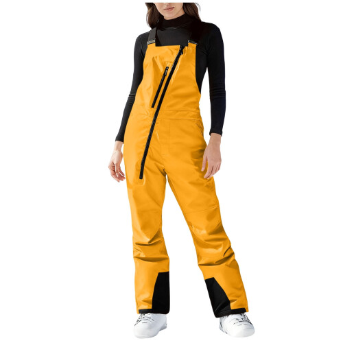 Women's Insulated Ski Bib Overalls Waterproof Windproof 2