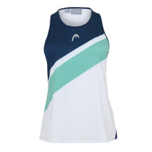 (8 UK, White/Navy/Green) Head Womens/Ladies Colour Block Tank Top