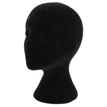 Black Head Model Lightweight Foam Wig Display Stand