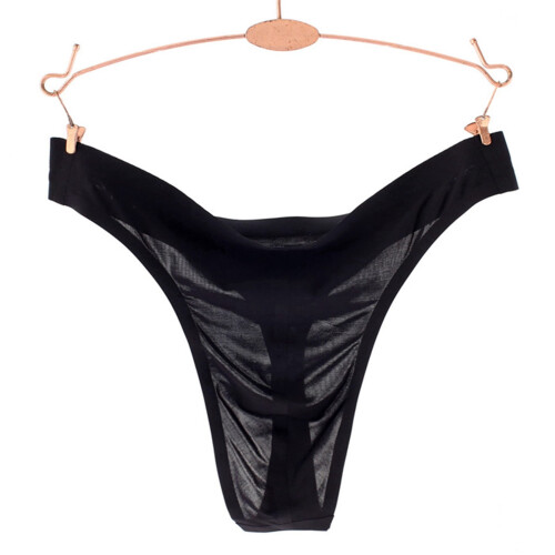 Men's Black Ice Silk G-strings & Thongs 2XL 1
