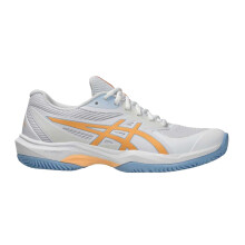 (5 UK, White/Orange/Glow) Asics Womens/Ladies Gel Game Trainers