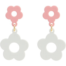 Daisy Flower Drop Earrings Vintage Bohemian Resin 1 Pair