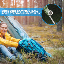 50 St Bungee-SnöRe med Bollar Elastiska Knytband Bungee Toggles för TäLt, TäLtbanderoller, FlaggstäNger, Tarp (Vit)
