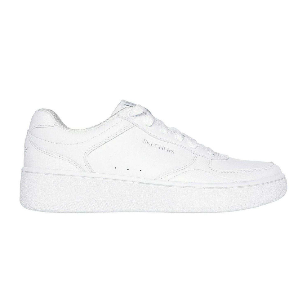 Skechers (8 Uk, White) Womens/Ladies Court Leather Trainers