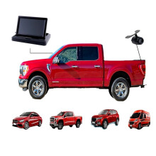 5 Inch Foldable Rear View Monitor with Backup Camera, Car Monitor Waterproof Rear View Car Camera Parking System Kit