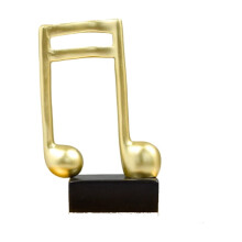 Golden Resin Musical Note Ornament Set 6 pcs