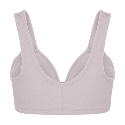 Wire-Free Front-Closure Push-Up Bra with Thick Adjustable