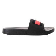 (6 UK, Black) Tommy Jeans Mens Logo Pool Sliders