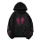 Oversized Zip-Up Hoodie Gothic Spider Web Heart Graphic 1