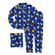 (L R, Blue) Care Bears Womens/Ladies Retro Long Pyjama Set