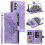 Zipper Wallet Case for Samsung Galaxy A35 5G Purple 1