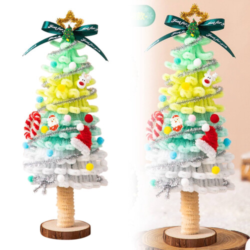 Mini Christmas Tree Table Top 11 Inch with Gold Star