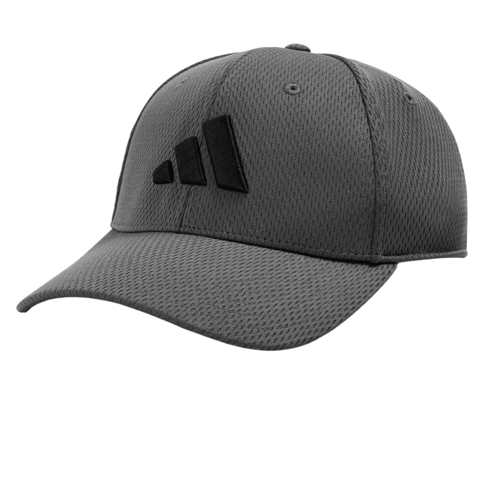 Photos - Baseball Bat Adidas   Unisex Adult Climacool Embossed Baseball Cap (S-M, Grey/Black)