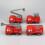 Fire Fighting Truck Cupcake Toppers Red Plastic 4 Pcs 4