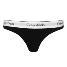 (14 UK, Black) Calvin Klein Womens/Ladies Logo Cotton Blend Thong