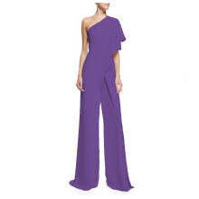 One Shoulder Jumpsuit for Women Evening Party Romper Belted