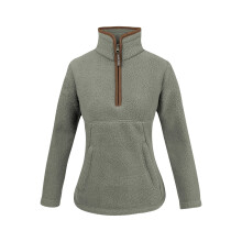 JACK PYKE Ladies Half Zip Sherpa Fleece Pullover Sage Medium