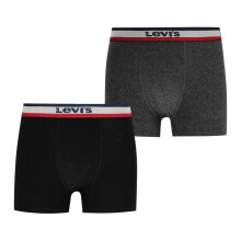 (10-12 Years, Black) Levis Childrens/Kids Sports Boxer Shorts (Pack of 2)